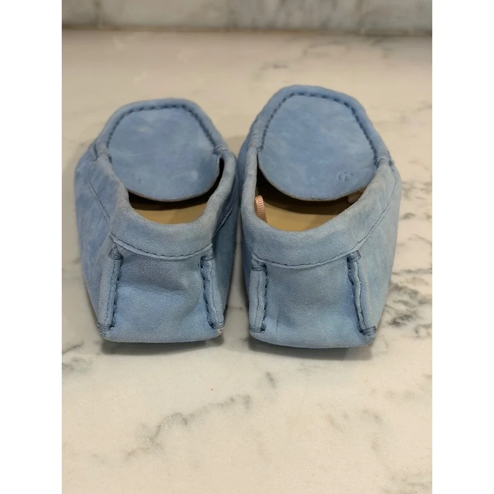Janie and Jack Kids Blue Suede Driving Loafers Moccasins Size 12 100045678